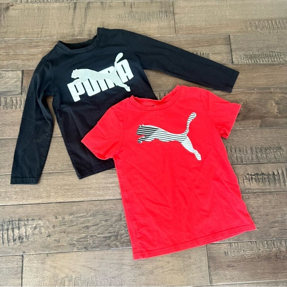 Puma T-Shirt Tops Bundle Lot Boys Kids 2 Long Sleeved and Short Sleeved 5 & 5/6